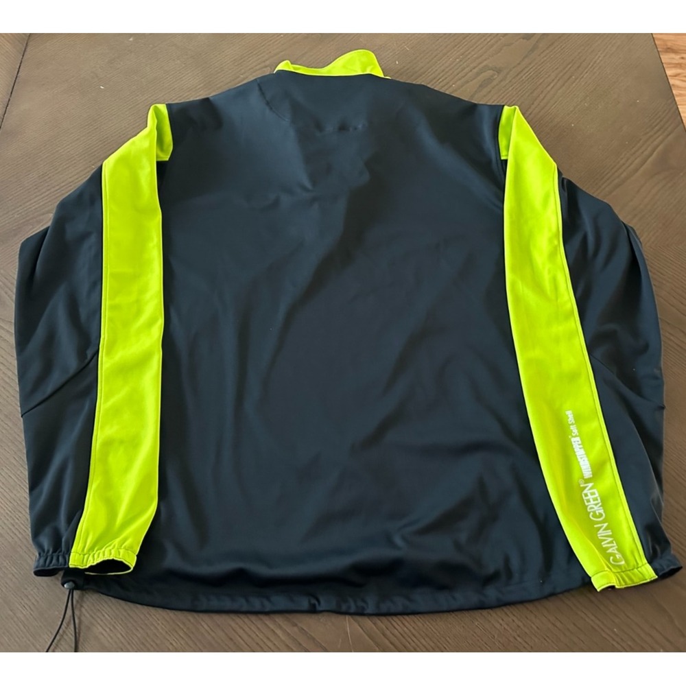Galvin Green Mens L Black/Lime 1/4 Zip Pullover Windstopper Golf Jacket Pullover - Picture 3 of 12